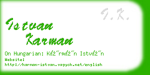 istvan karman business card